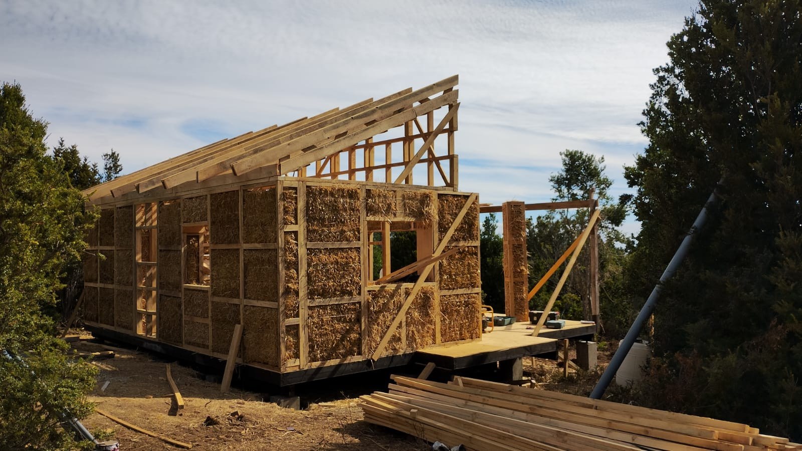 Casa Nido — casa de bioconstrucción Mulch en Valdivia, 2024